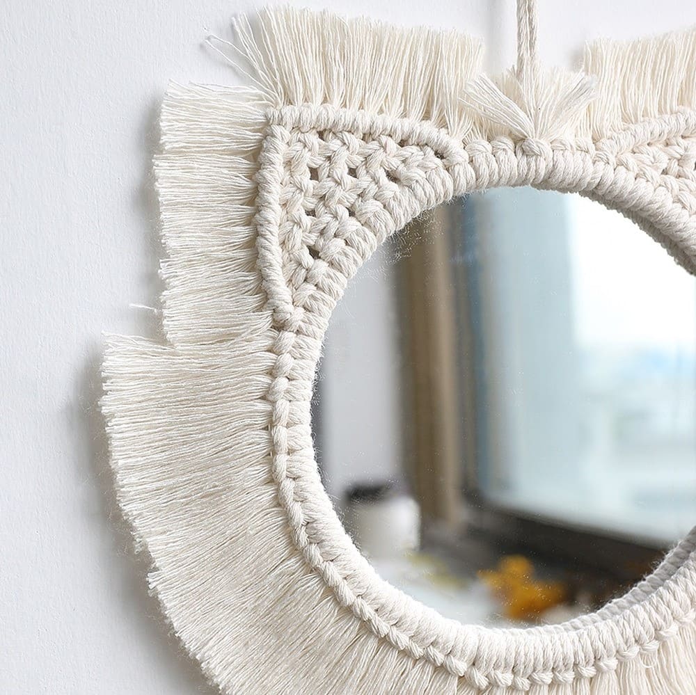 Miroir Macramé Élégant Esprit Macramé