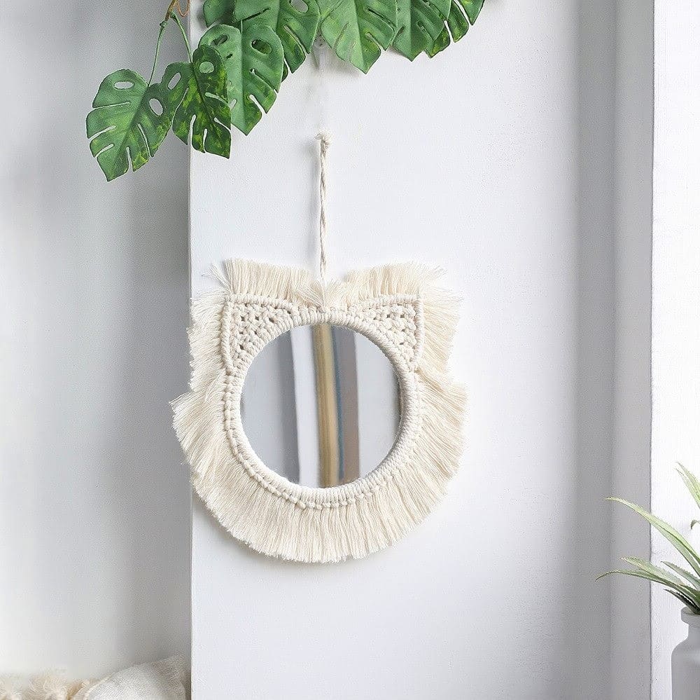 Miroir Macramé Élégant Esprit Macramé