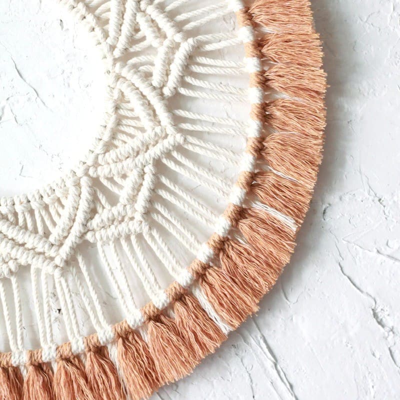 Miroir Mandala en Macramé Artisanal Esprit Macramé