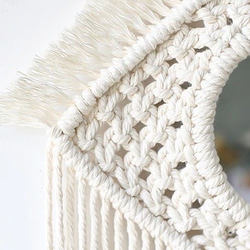 Miroir Mural Bohème en Macramé Éclat de Style Esprit Macramé