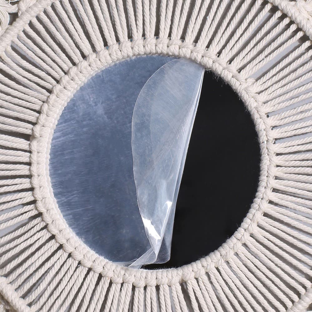 Miroir Rond en Macramé Chic Esprit Macramé