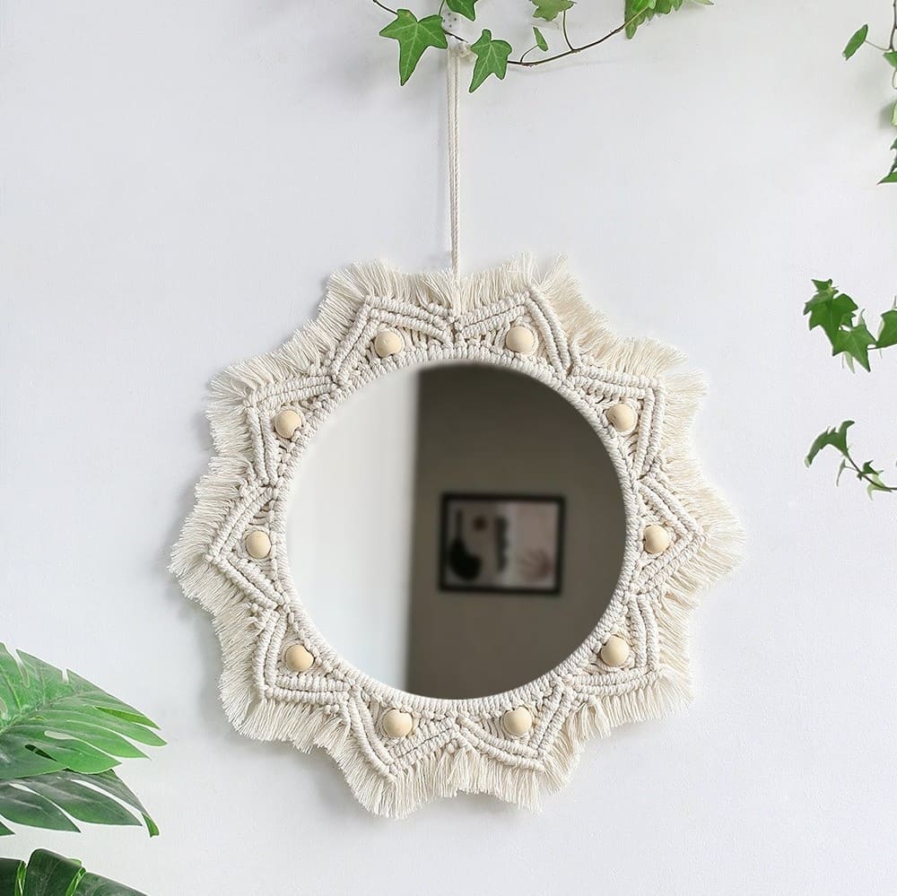 Miroir Soleil en Macramé Éclatant Esprit Macramé