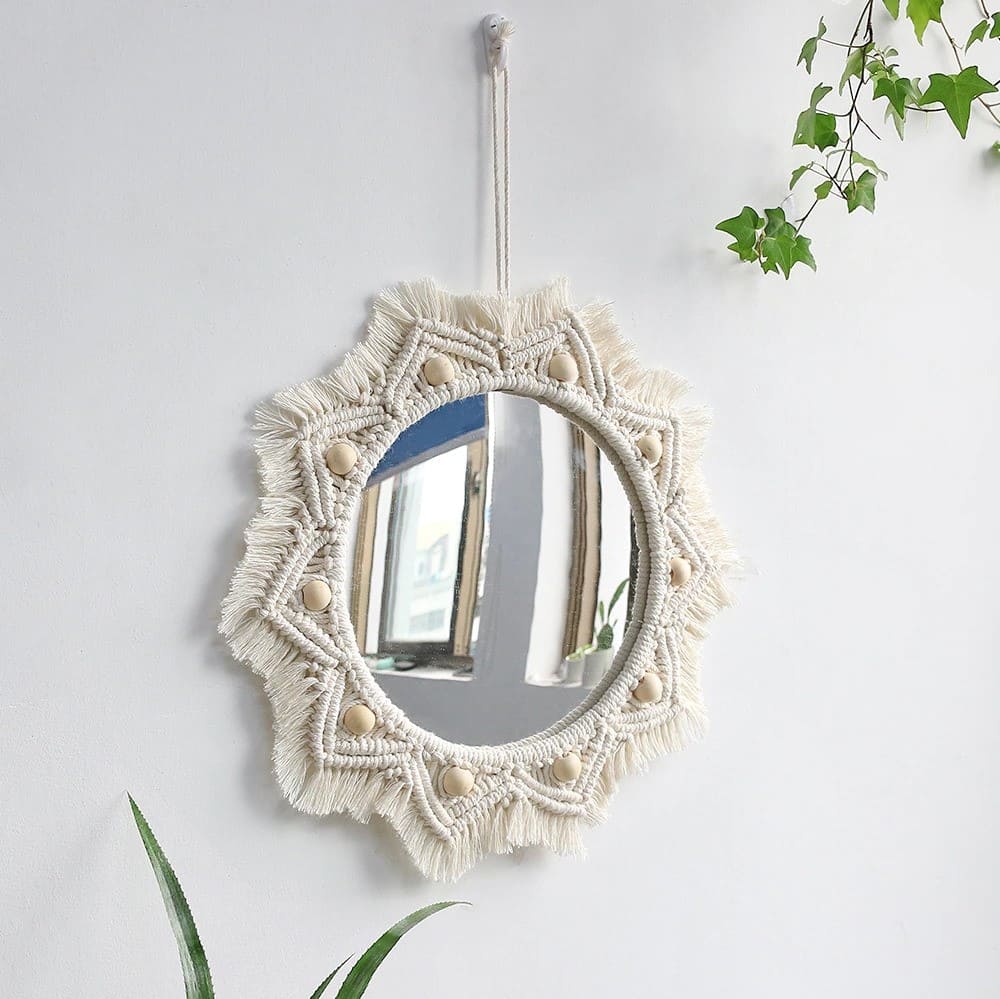 Miroir Soleil en Macramé Éclatant Esprit Macramé