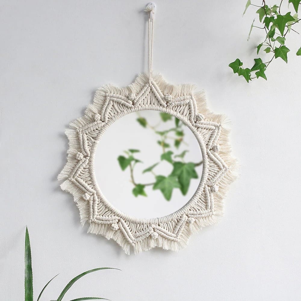 Miroir Soleil en Macramé Éclatant Esprit Macramé