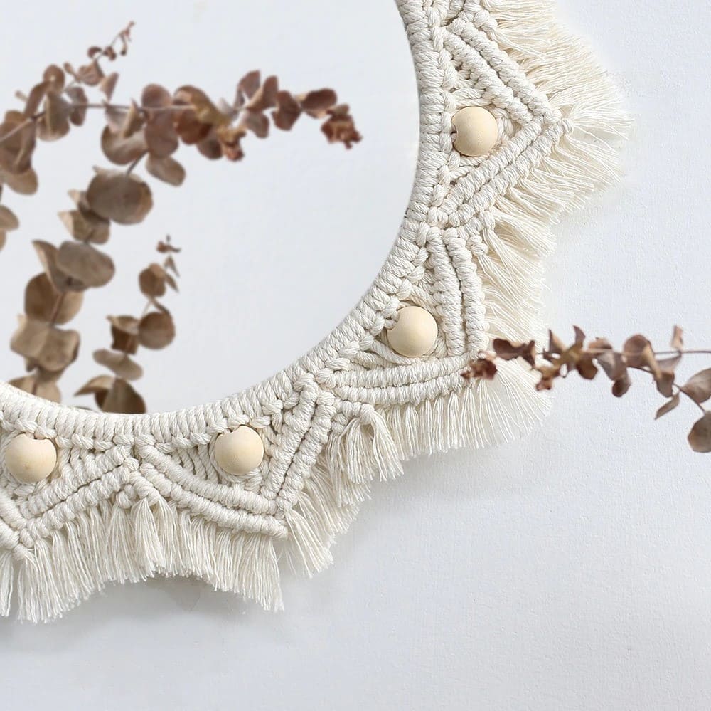 Miroir Soleil en Macramé Éclatant Esprit Macramé