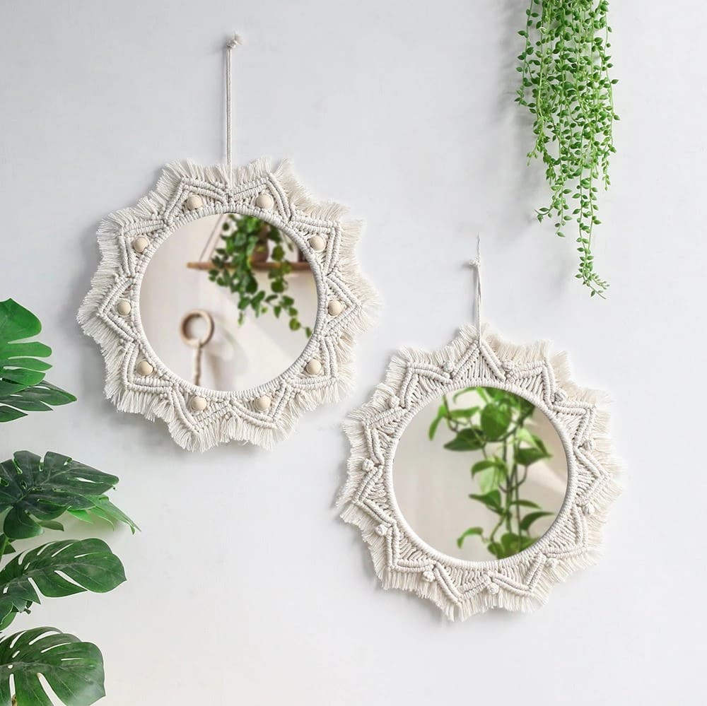 Miroir Soleil en Macramé Éclatant Esprit Macramé