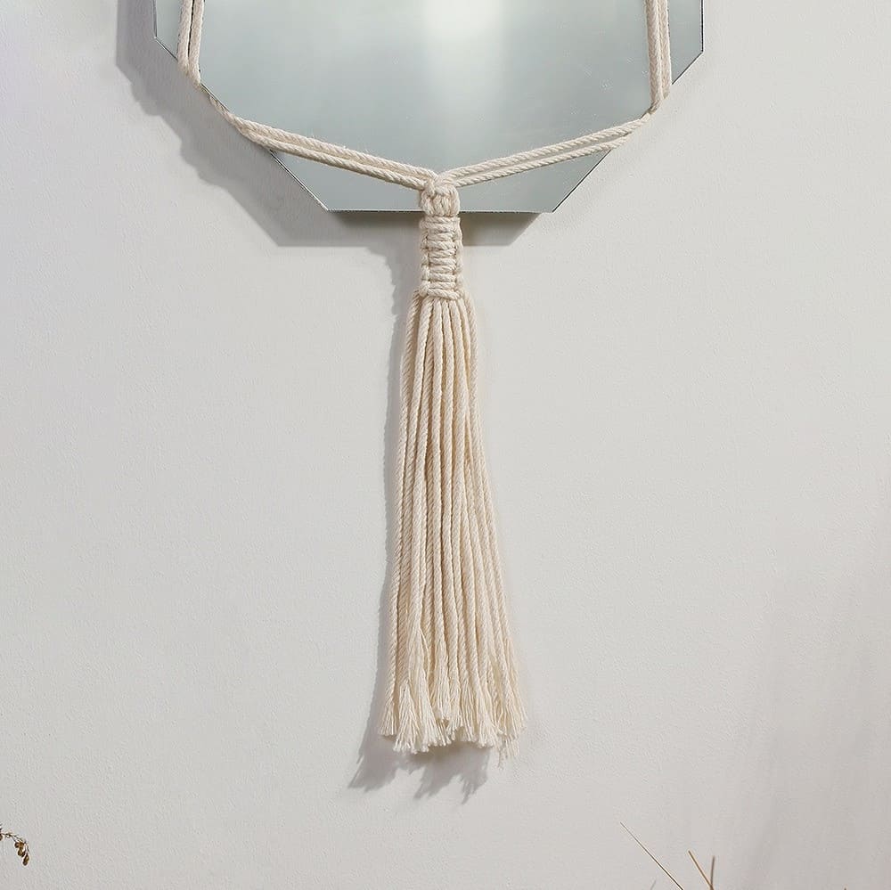 Miroir Suspendu en Macramé Chic & Écologique Esprit Macramé