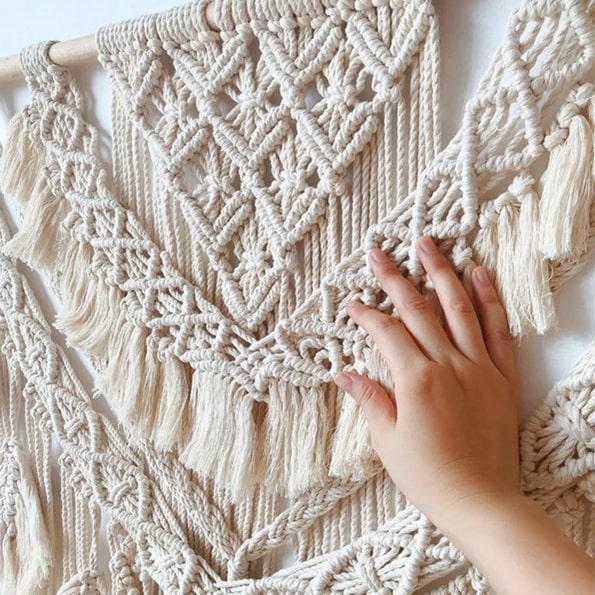 Mur à Macramé : Feuille Éléganza Esprit Macramé