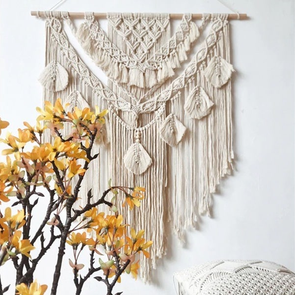 Mur à Macramé : Feuille Éléganza Esprit Macramé