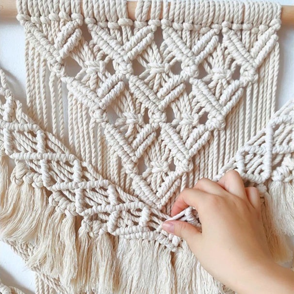Mur à Macramé : Feuille Éléganza Esprit Macramé