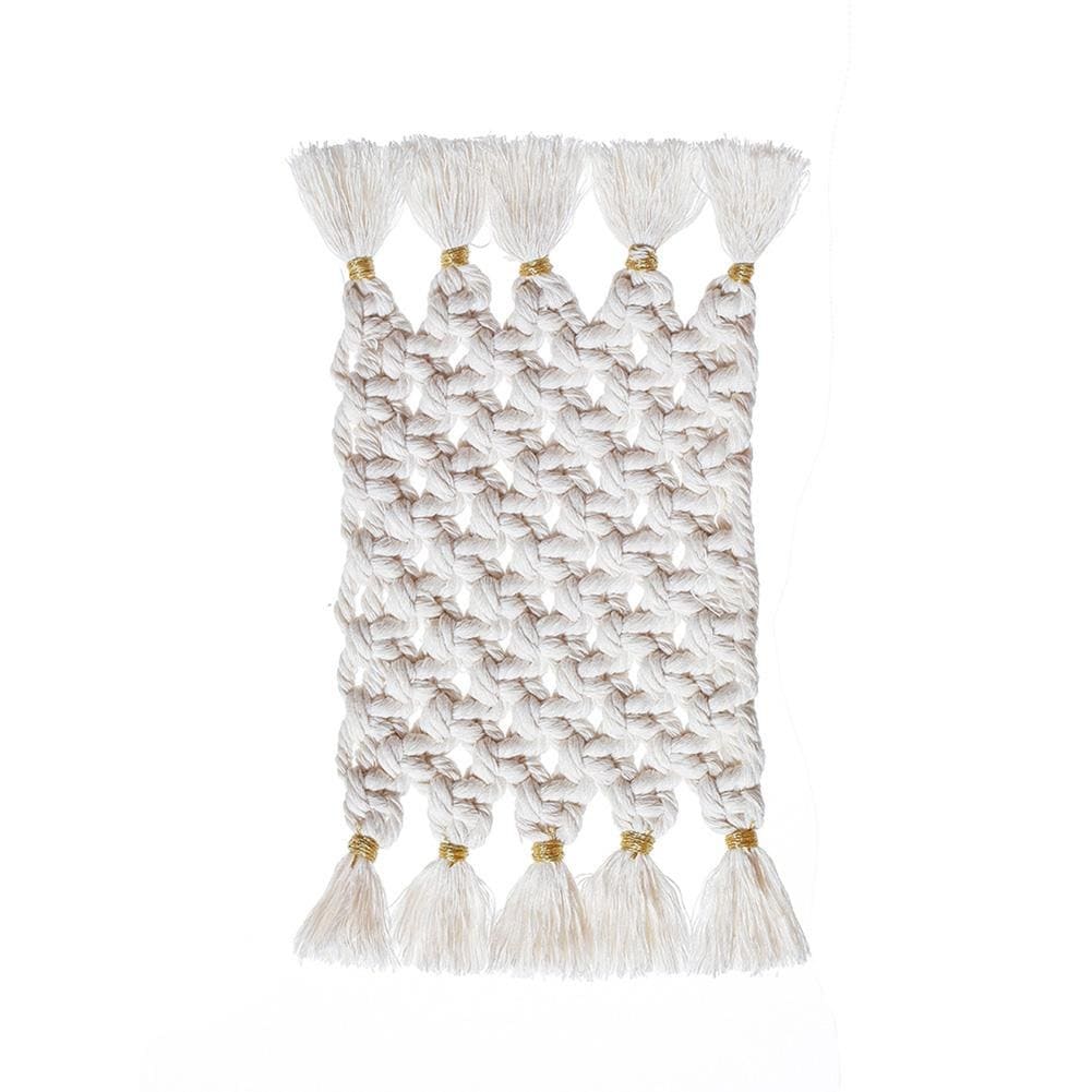 Napperon Macramé Rectangulaire Élégance Artisanale Esprit Macramé