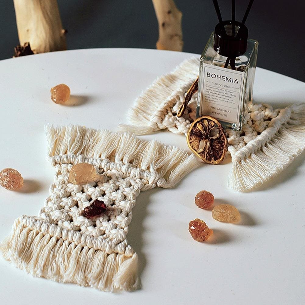 Napperon Macramé Rectangulaire Élégance Artisanale Esprit Macramé