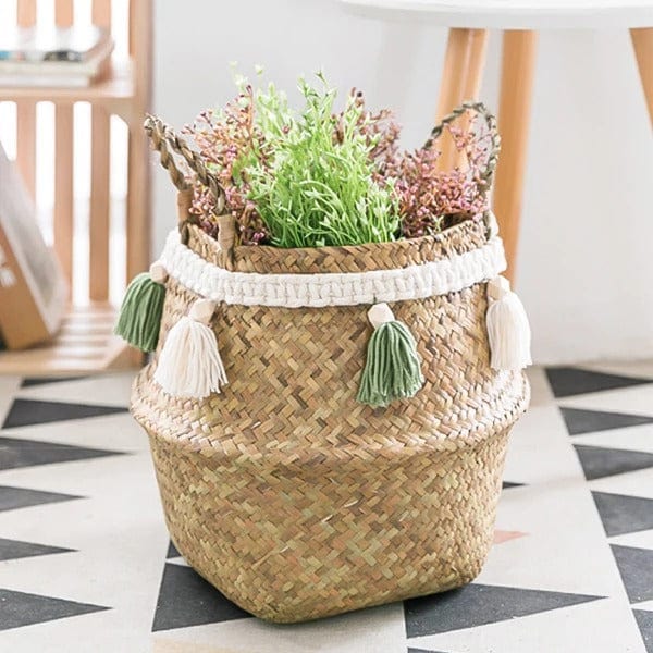 Panier de rangement en Macramé Chic & Naturel Esprit Macramé