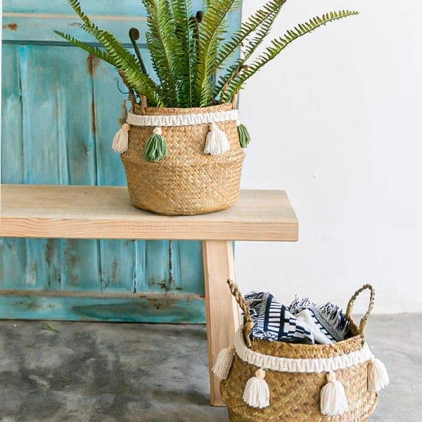 Panier de rangement en Macramé Chic & Naturel Esprit Macramé