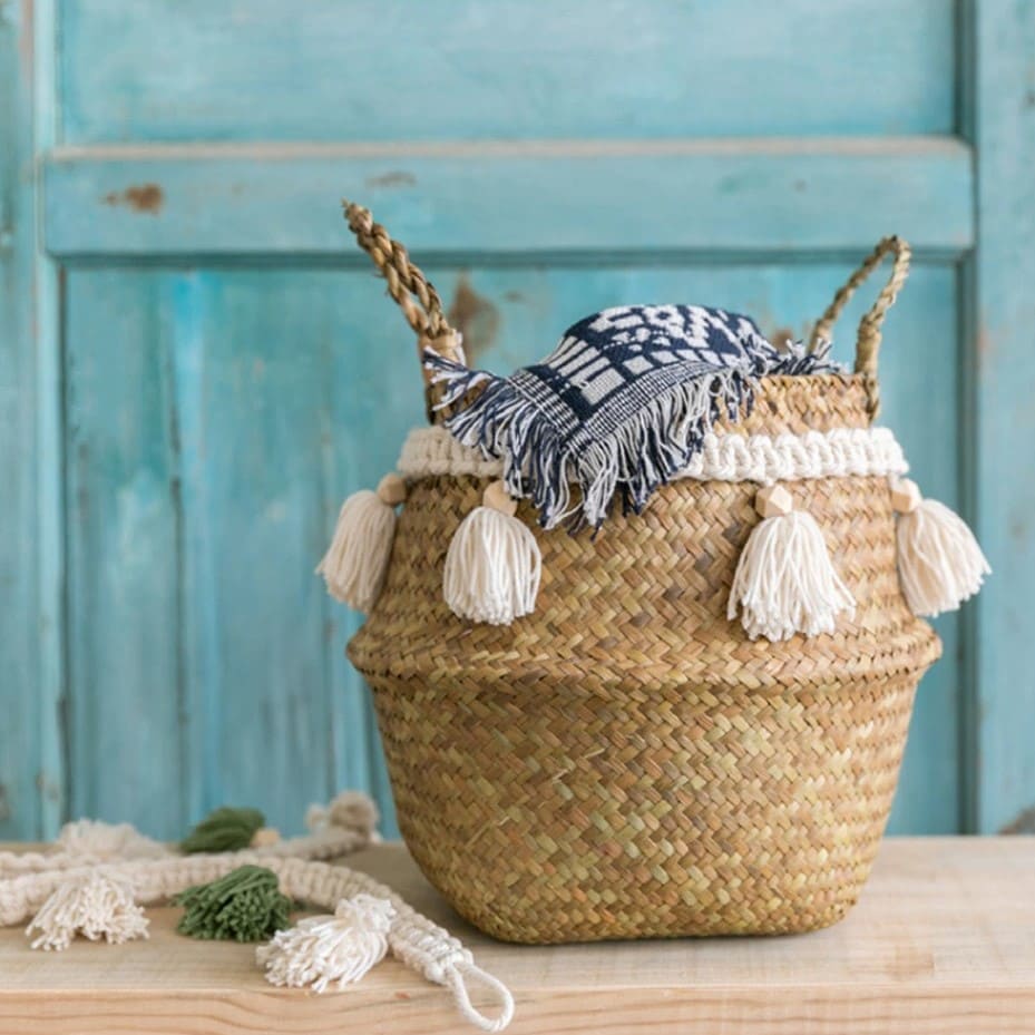 Panier de rangement en Macramé Chic & Naturel Esprit Macramé