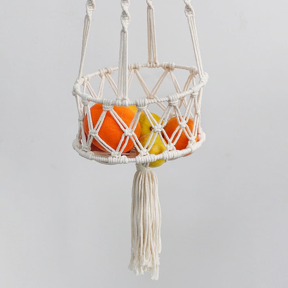 Panier Suspendu Macramé Éclat Design Esprit Macramé