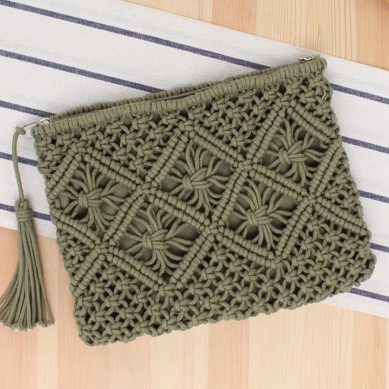 Pochette Macramé Éclatante Esprit Macramé