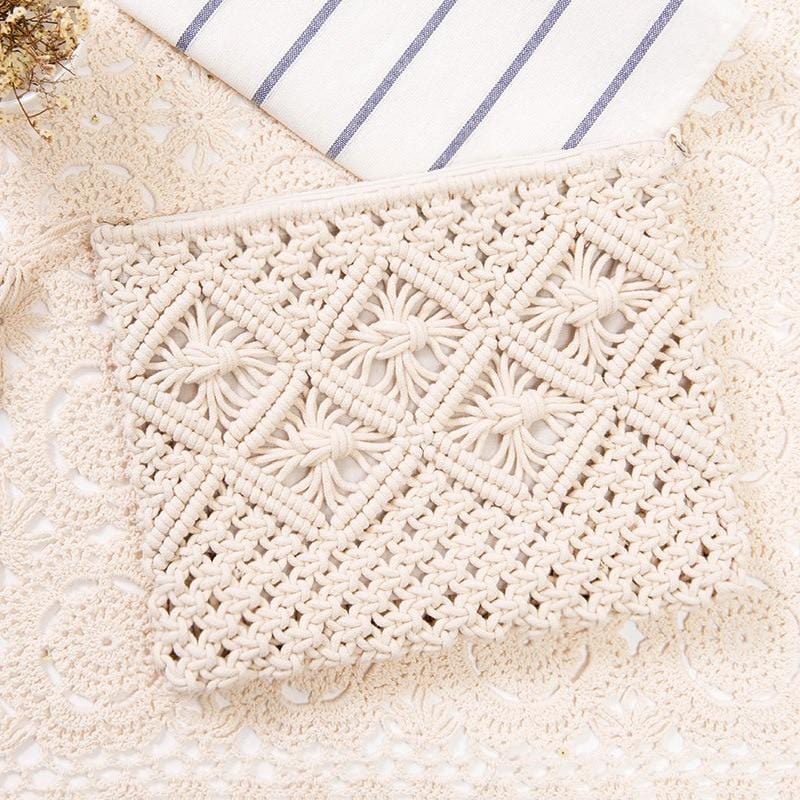 Pochette Macramé Éclatante Esprit Macramé