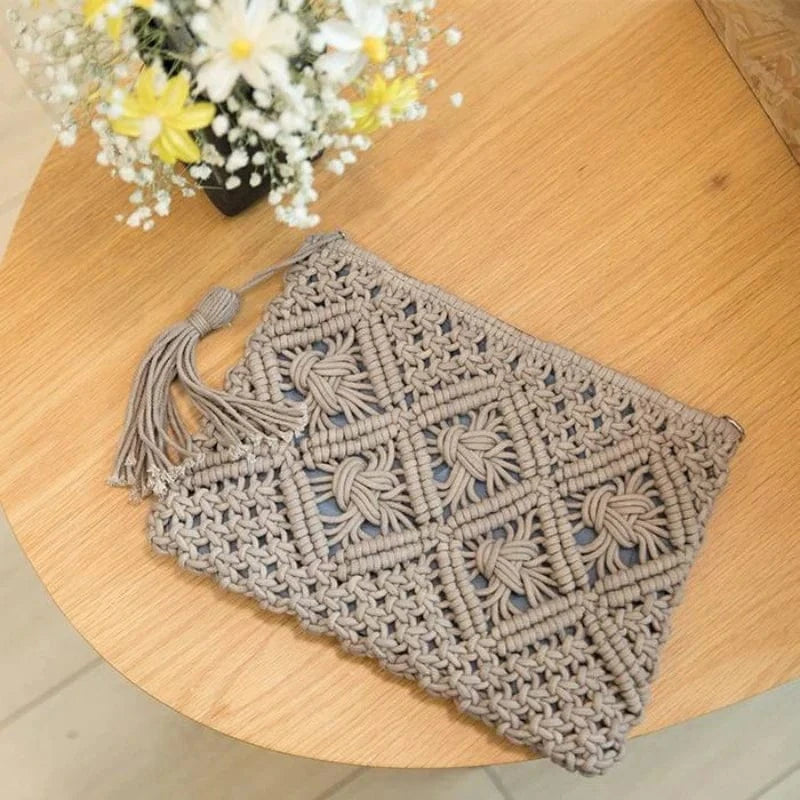 Pochette Macramé Éclatante Esprit Macramé