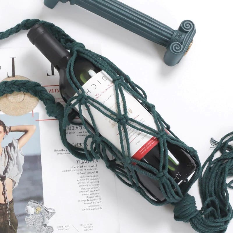 Porte-bouteille en Macramé tissé avec passion Esprit Macramé