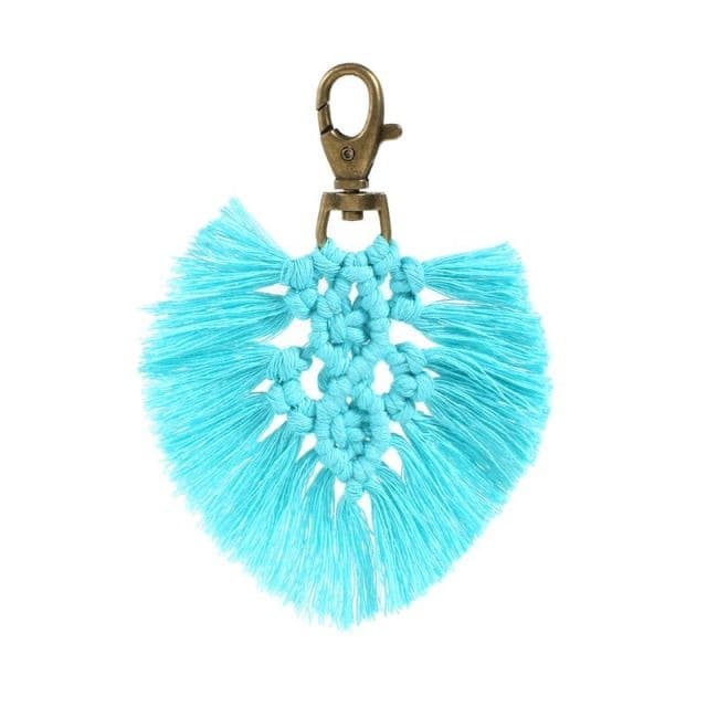 Porte-clé Macramé Feuille Élégante Esprit Macramé