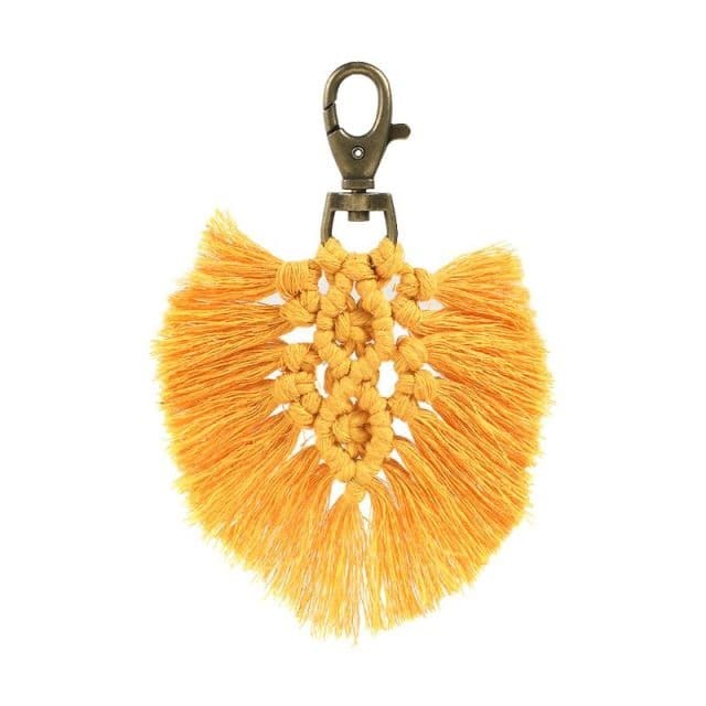 Porte-clé Macramé Feuille Élégante Esprit Macramé