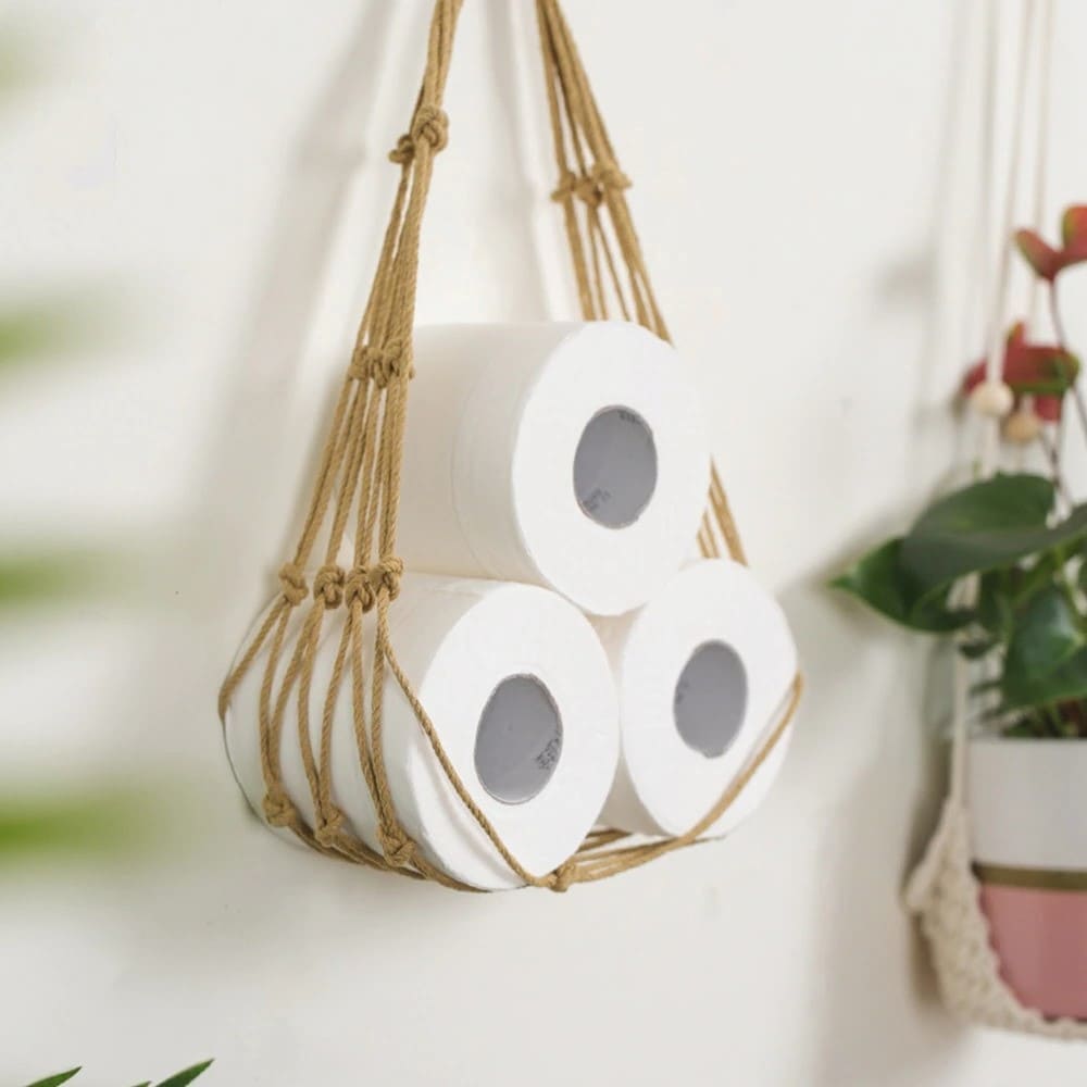 Porte-papier en Macramé : la touche déco bohème Esprit Macramé