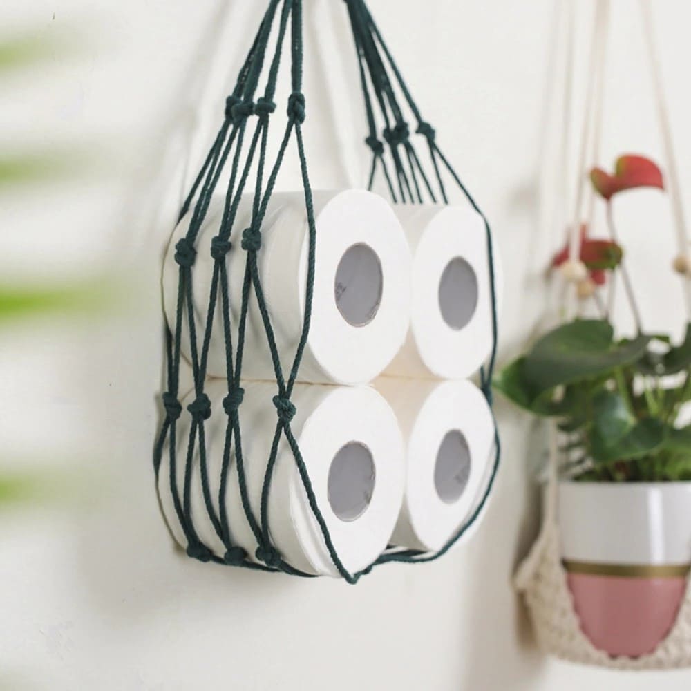 Porte-papier en Macramé : la touche déco bohème Esprit Macramé