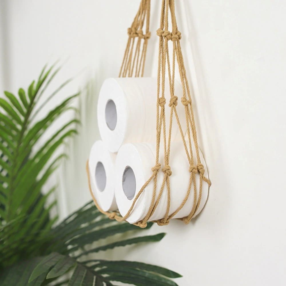 Porte-papier en Macramé : la touche déco bohème Esprit Macramé