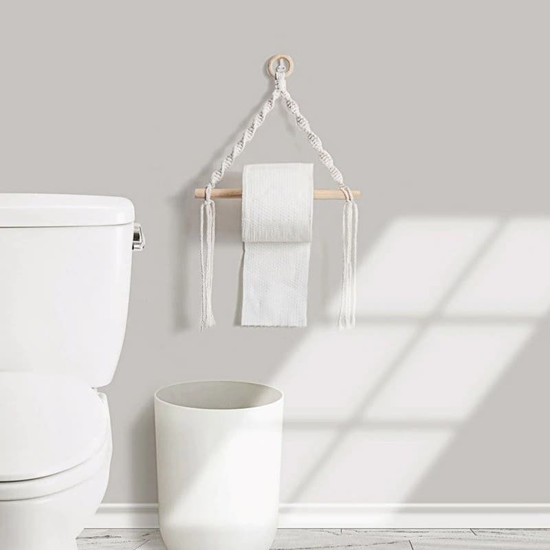 Porte-papier toilette design en corde Macramé Esprit Macramé