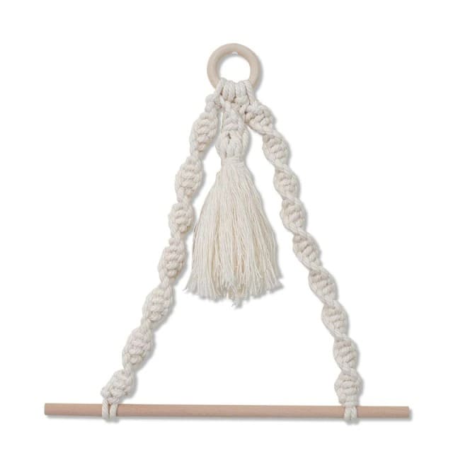 Porte-papier toilette en Macramé avec pompon chic Esprit Macramé