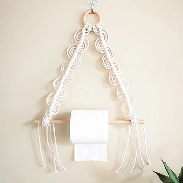 Porte-rouleau WC en Macramé artisanal Esprit Macramé