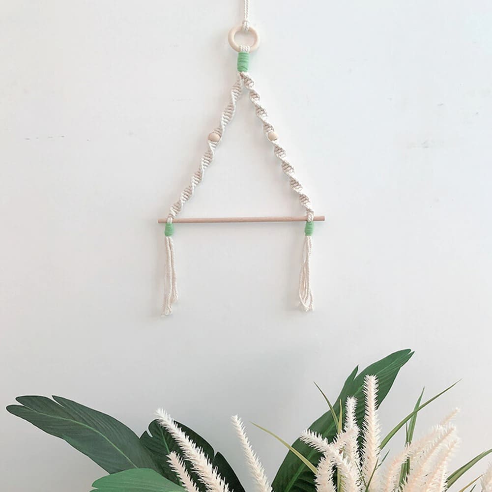 Porte-Rouleur Macramé avec Perles Élégantes Esprit Macramé