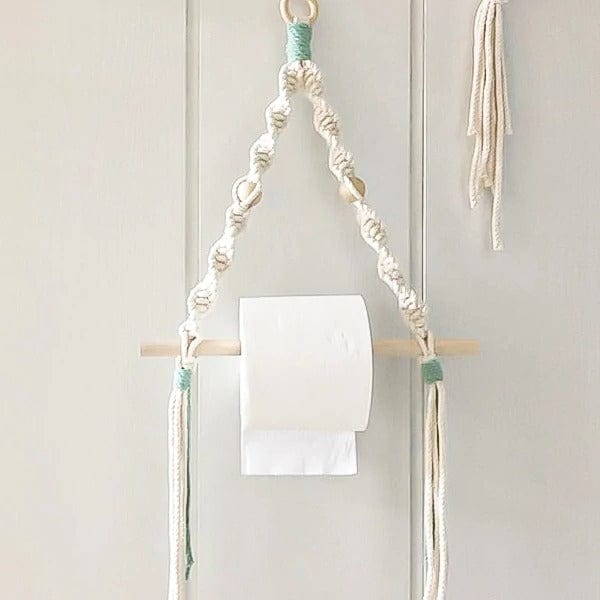 Porte-Rouleur Macramé avec Perles Élégantes Esprit Macramé