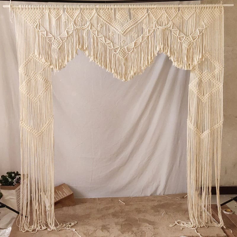 Rideau Macramé mariage Élysée Esprit Macramé