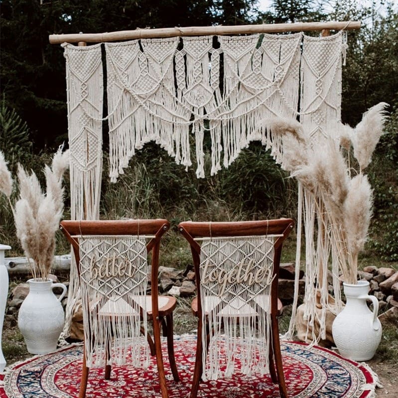 Rideau Macramé mariage Élysée Esprit Macramé
