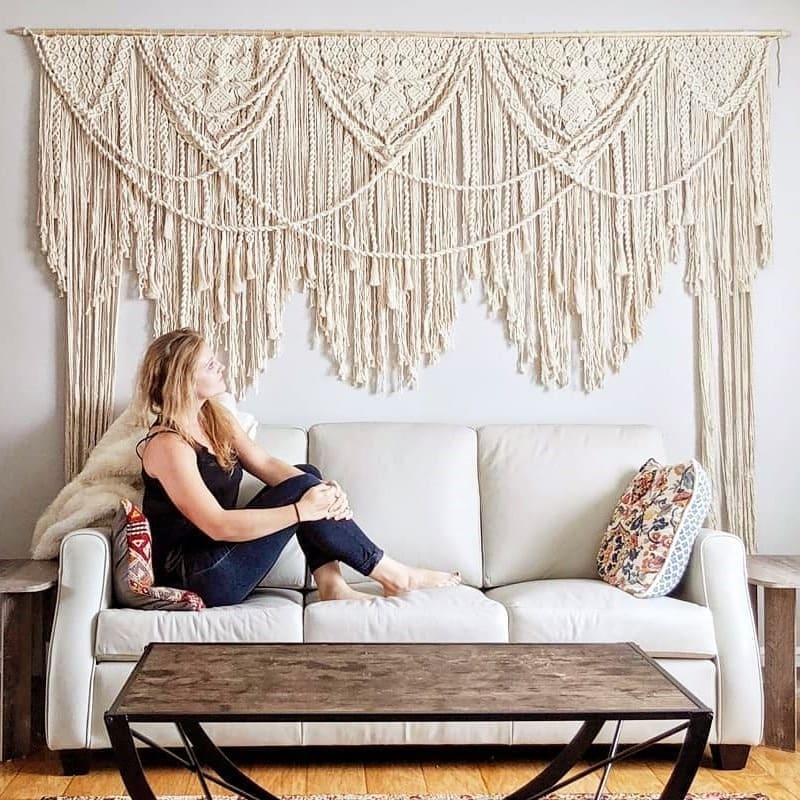 Rideau Macramé mariage Élysée Esprit Macramé
