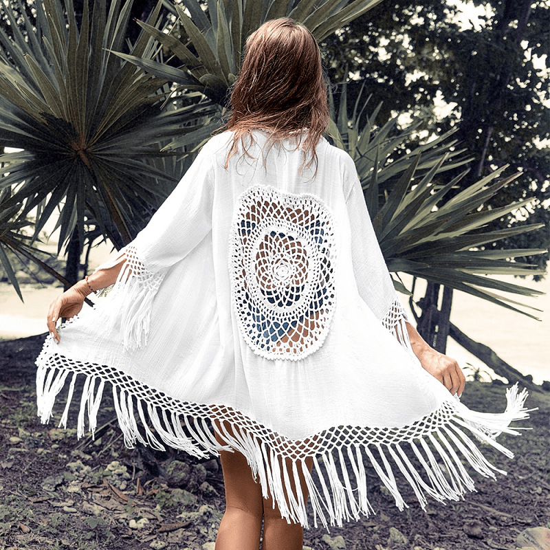Robe Kimono en Macramé Élégance Esprit Macramé