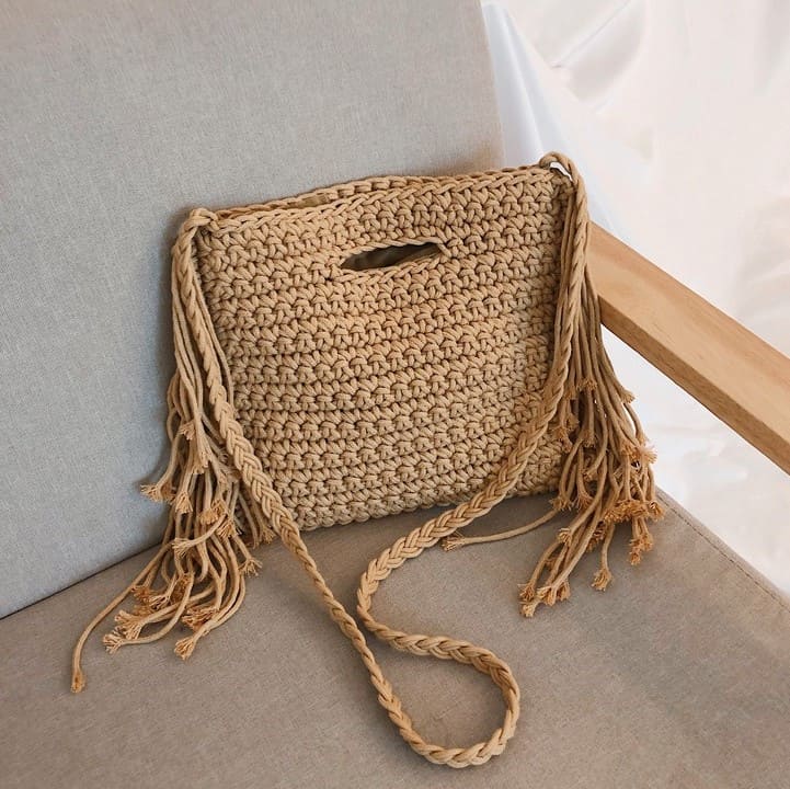 Sac à main en corde tressée Élégance naturelle Esprit Macramé