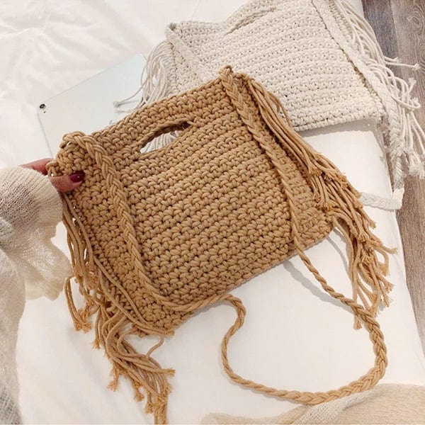 Sac à main en corde tressée Élégance naturelle Esprit Macramé