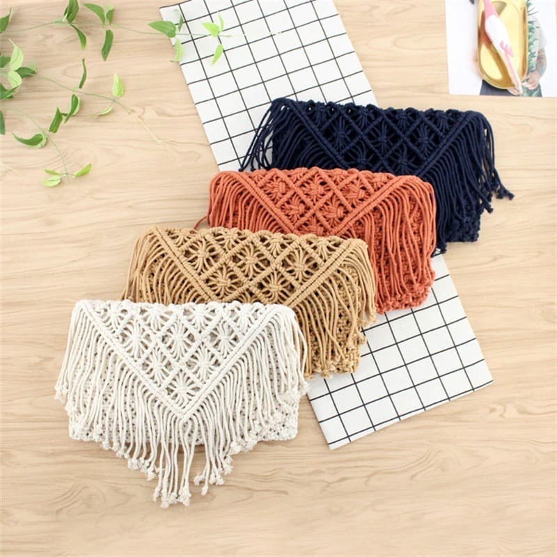 Sac Bandoulière Élégance Femme Esprit Macramé