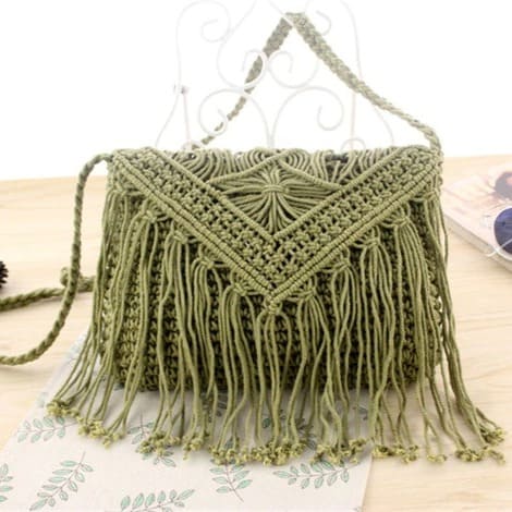 Sac bandoulière en Macramé tendance Esprit Macramé