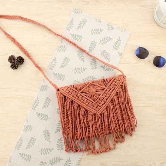 Sac bandoulière en Macramé tendance Esprit Macramé