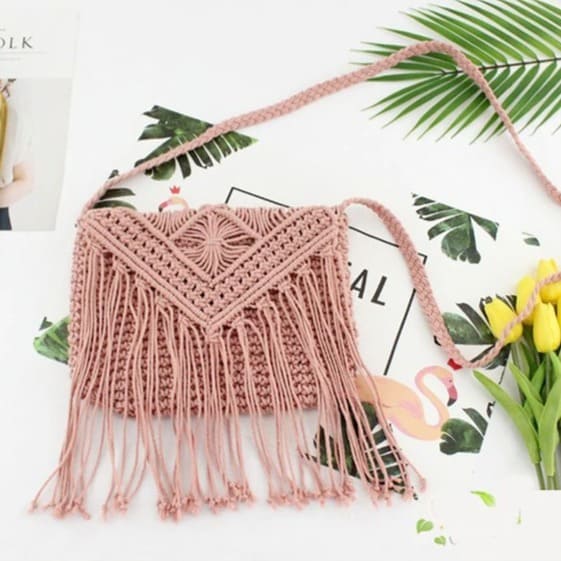 Sac bandoulière en Macramé tendance Esprit Macramé