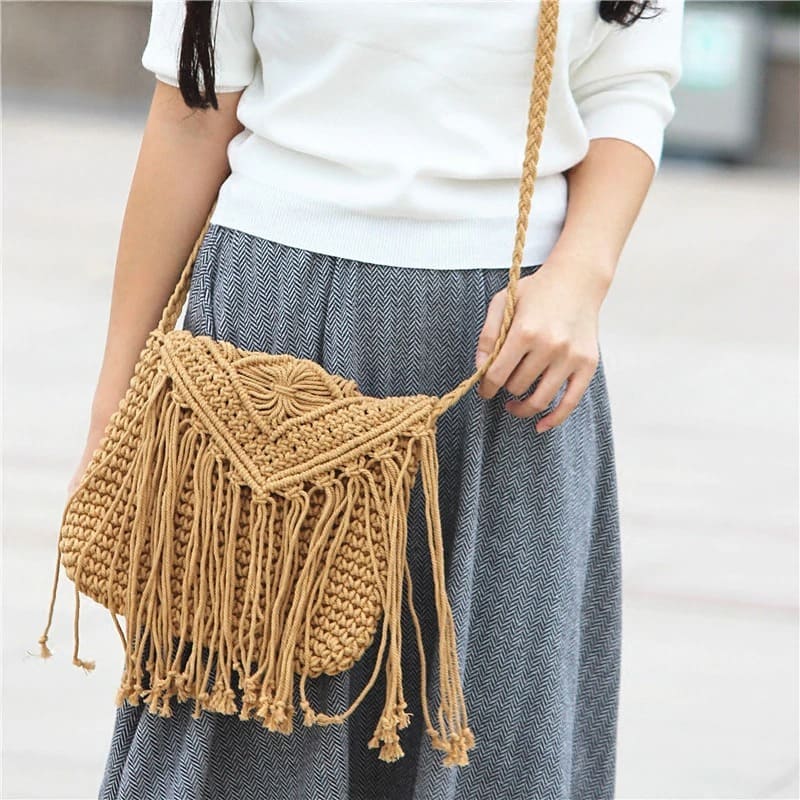 Sac bandoulière en Macramé tendance Esprit Macramé