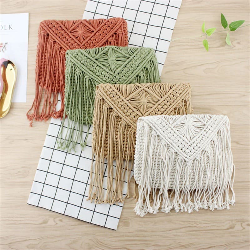 Sac bandoulière en Macramé tendance Esprit Macramé