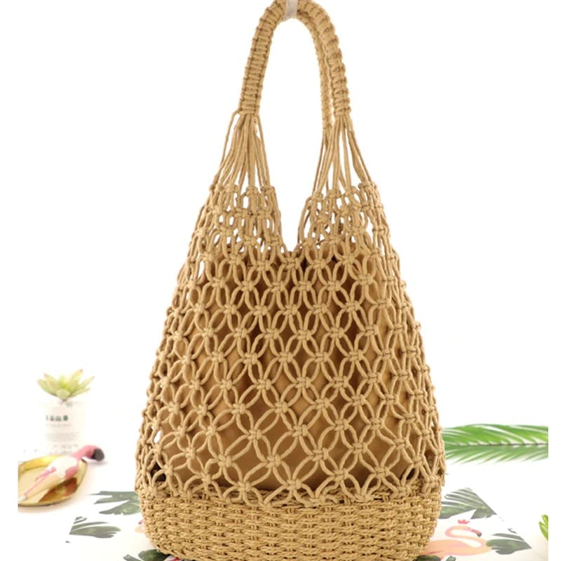 Sac de plage en Macramé Éclat Maritime Esprit Macramé