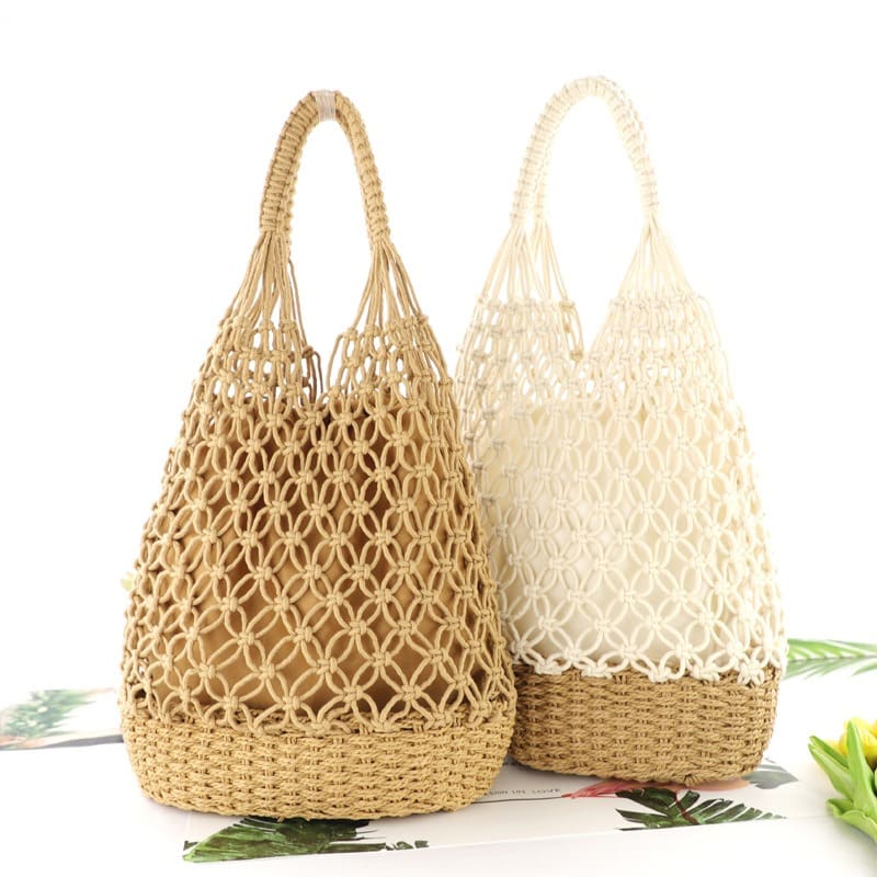 Sac de plage en Macramé Éclat Maritime Esprit Macramé