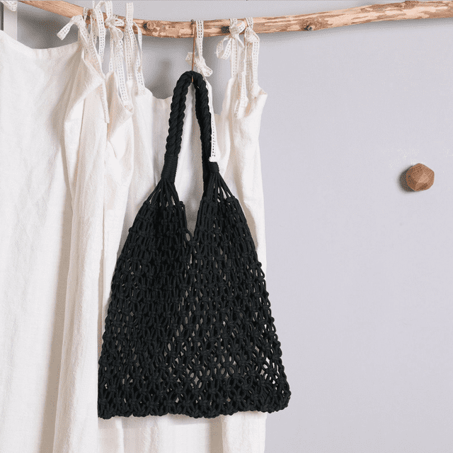 Sac en Macramé à mailles souples Esprit Macramé