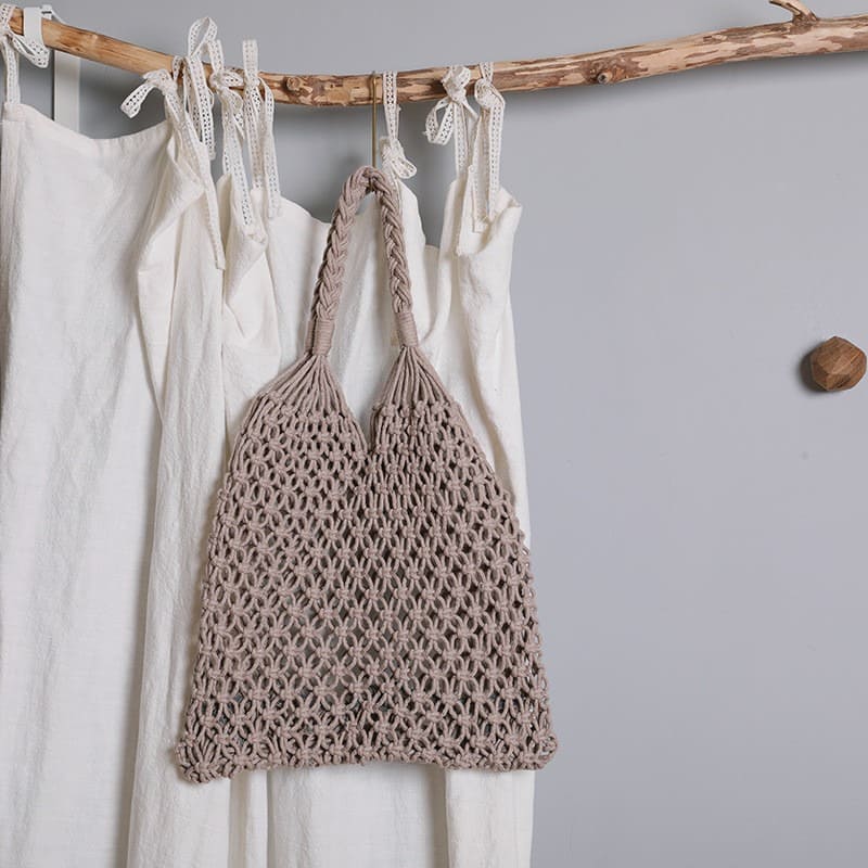 Sac en Macramé à mailles souples Esprit Macramé